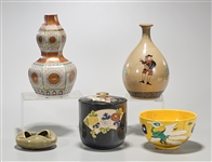 Group of Five Japanese Ceramics