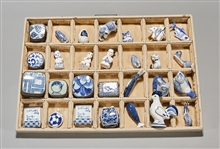 Large Group of Japanese Blue and White Porcelains