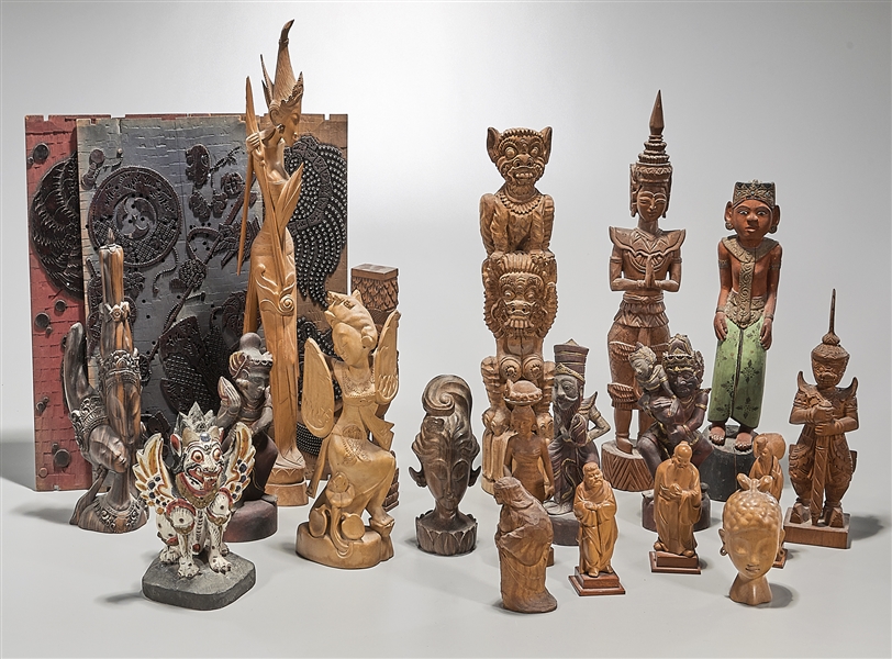 Group of Various Wood Carvings