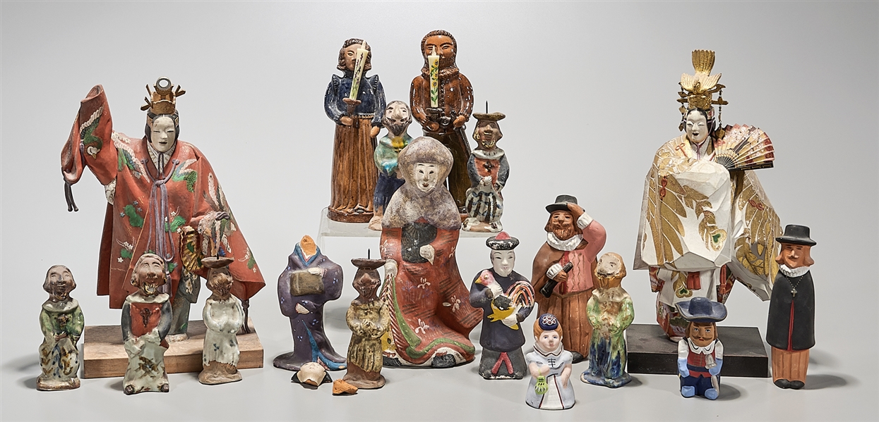 Group of Japanese Ceramic Figures