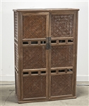 Chinese Bamboo and Wood Cabinet