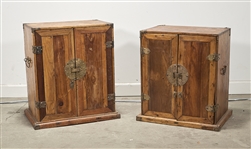 Two Chinese Wood Cabinets