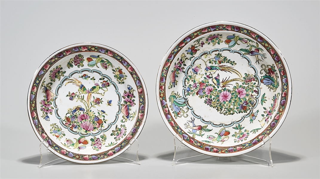 Two Chinese Enameled Porcelain Dishes