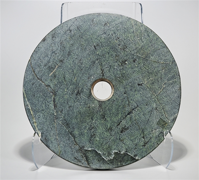 Large Chinese Hardstone Bi Disc