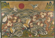 Large Korean Folk Painting on Paper