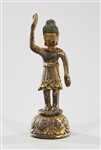 Korean Gilt Bronze Standing Figure of Buddha