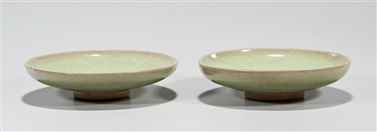 Pair of Chinese Celadon Glazed Dishes