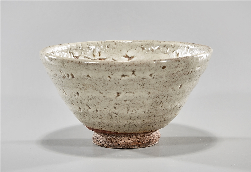 Korean Glazed Ceramic Footed Bowl