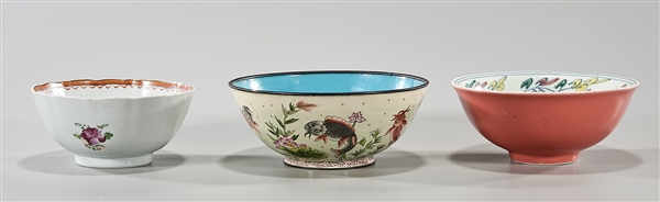 Group of Three Chinese Glazed Bowls