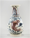 Chinese Red, Blue and White Porcelain Vase