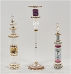 Group of Three Art Glass Vessels