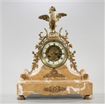 Marble and Bronze Mantel Clock