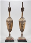 Pair Slender Bronze Classical-Style Vessels