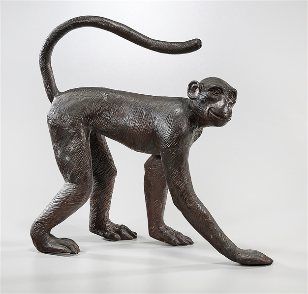 Bronze Sculpture of a Monkey