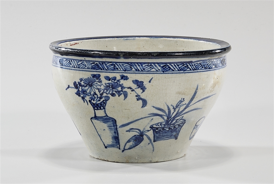 Chinese Blue and White Porcelain Glazed Vessel
