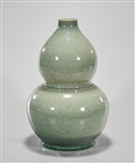 Chinese Green Crackle Glazed Porcelain Gourd Vase