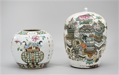 Two Chinese Painted and Enameled Porcelain Jars