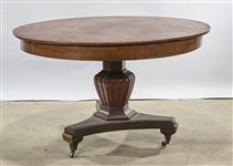 Antique Oval Pedestal Table