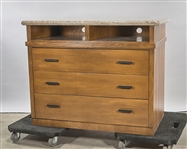 Marble Top Entertainment Cabinet