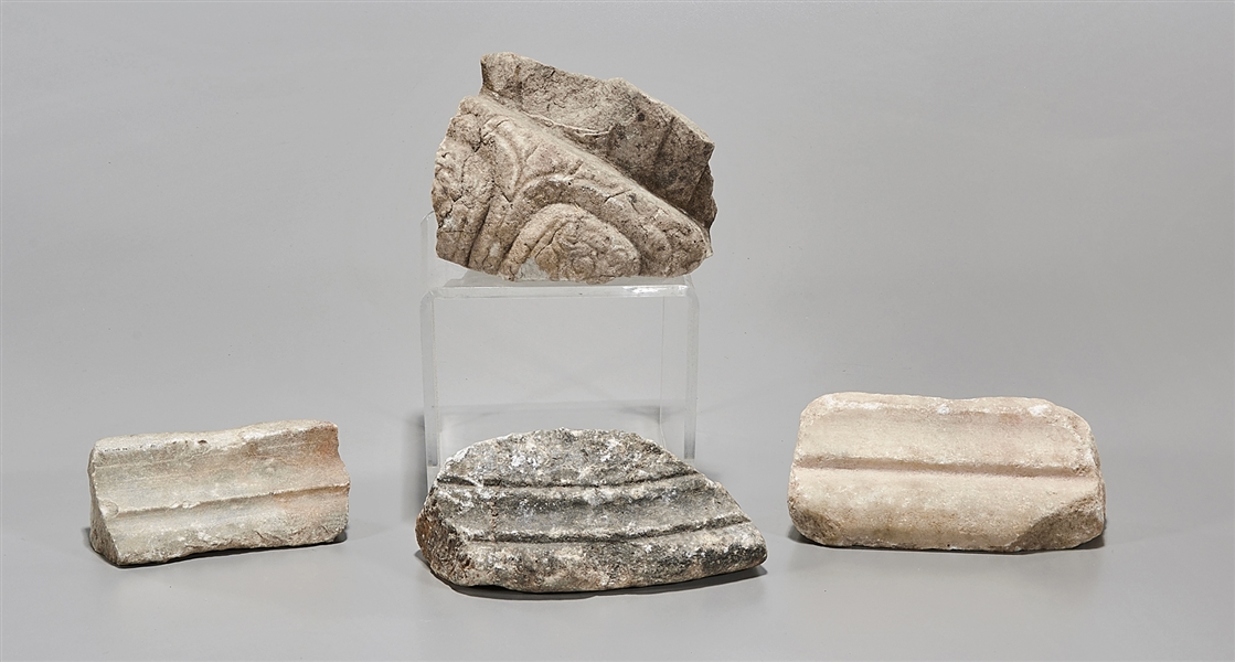 Group of Four Ancient Marble Sculptural fragments