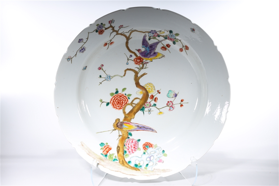 Large Chinese Enameled Porcelain Charger