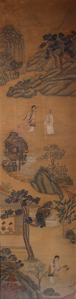 Antique Chinese Ink and Color Painting on Paper