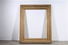 Large Antique Carved Wood and Gesso Frame
