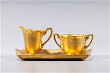 Group of Three Pickard Gold Plated Dishes