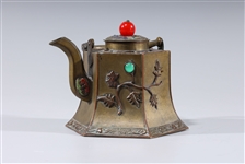 Vintage Chinese Decorative Metal Teapot