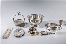 Group of Ten American and English Silver Plate Items
