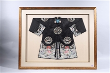 Framed Antique Chinese Silk Robe