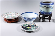 Group of  Four Chinese and Japanese Porcelains