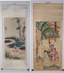 Two Chinese Scrolls After Yu Zhiding & Yang Jiansheng