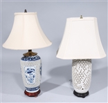 Two Chinese Porcelain Lamps 