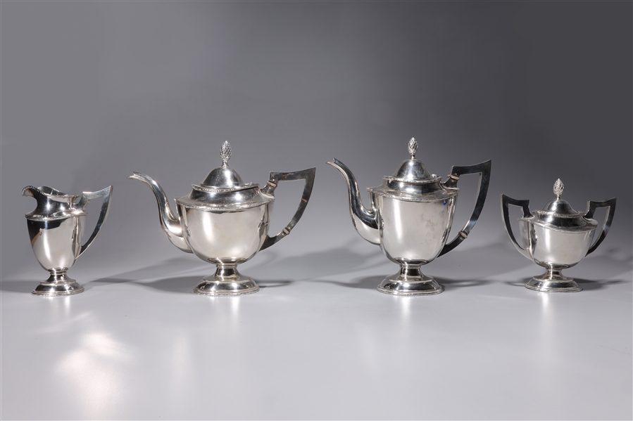 Sterling Silver Chinese Tea Set