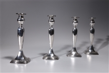 Sterling Silver Weighted Chinese Candle Sticks