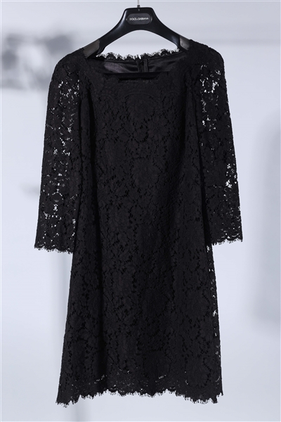 Dolce & Gabbana Black Lace Dress - Size 38