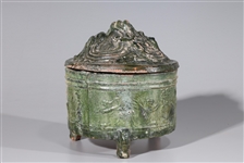 Chinese Han Dynasty Green Glazed Hill Jar