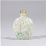 Antique Chinese Carved Jadeite Snuff Bottle