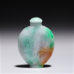 Brightly Colored Chinese Jadeite Snuff Bottle
