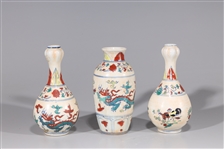 Group of Three Chinese Ming Style Vases