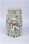 Chinese Famille Verte Enameled Porcelain Garden Seat