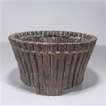 Chinese Bronze Bamboo Form Planter