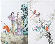 Framed Chinese Enameled Porcelain Plaque