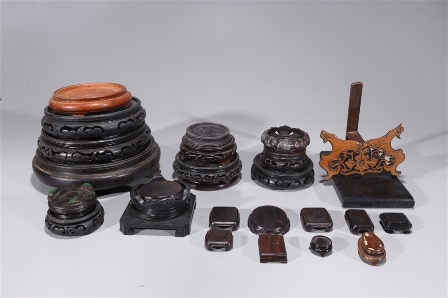 Lot of Chinese Wooden Stands
