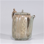 Korean Celadon Glazed Ceramic Teapot