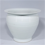 Large Chinese White Glazed Porcelain Jardiniere