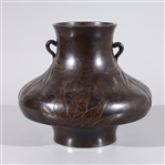 Large Antique Japanese Bronze Vase