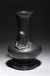 Antique Japanese Bronze Vase with Carps