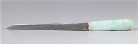 Antique Chinese Knife with Jade Handle